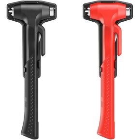 2pcs 3-in-1 مطرقة أمان للسيارة ، قاطع النوافذ ، قطع حزام الأمان ، أداة الهروب من الطوارئ ، أداة إنقاذ المنزل وأداة الهروب من سلامة السيارات