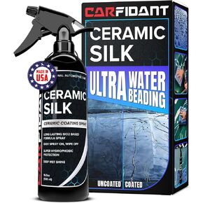 Carfidant Ceramic Silk - Ceramic Coating Spray - High Gloss, Hydrophobic Protection & Chemical Resistance for Cars, RVs & Boats - Long-Lasting Shine & Durability for Exterior Detailing - 16.9 fl. Oz.