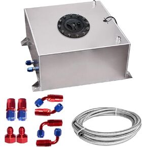 Universal 20 Gallon 80L خزان الخزانة الخزانات المصقول من الفضة المصقولة مع CAP/مستوى المرسل/خط تغذية الزيت 12 قدم