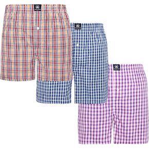 Men's Boxer Shorts, Comfortable Cotton Boxers, 100% Cotton Checks Multicolor Boxers For Men, Multi Pack in Saudi Arabia