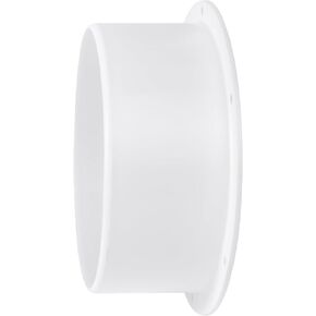 شفة جدار بلاستيكية. مكيف الهواء. خرطوم المجفف. عادم مروحة جدار الجبل شفة. PVC أو موصل Ducting Round المرن إلى تنفيس الجدار. أنظمة HVAC. أبيض - البلاستيك
