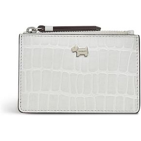 Radley London Angel Lane Small Ziptop Coin Purse for Women, in Faux Crocodile-Effect Leather, with 3 Card Slots, Goose Grey, Coin Purse