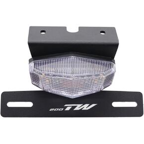 Tail Tidy Kit for TW200 TW 200 1989-2024 Fender Eliminator Kit equipped License Plate Holder Integrated LED Tail Light, Brake & Turn Signal Blinker (Clear)