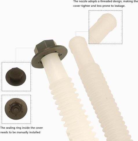 Gas Can Spout Replacement Set, Gas Can Nozzle Old Style Easy to Install, Flexible Pour Nozzle Suitable for Most 1/2/5/10 Gallon Oil Cans (6 Kit-White) in Saudi Arabia