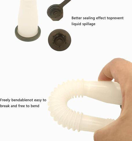 Gas Can Spout Replacement Set, Gas Can Nozzle Old Style Easy to Install, Flexible Pour Nozzle Suitable for Most 1/2/5/10 Gallon Oil Cans (6 Kit-White) in Saudi Arabia