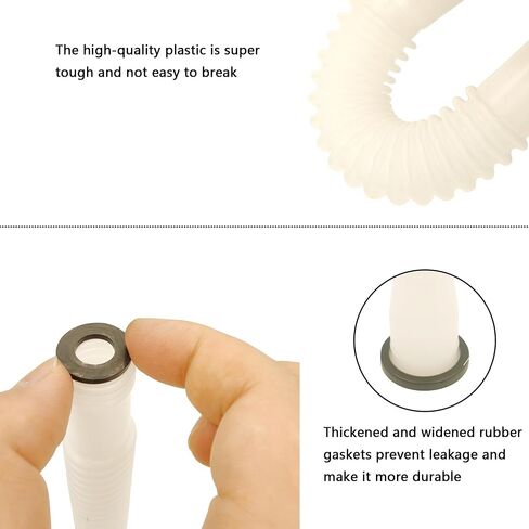 Gas Can Spout Replacement Set, Gas Can Nozzle Old Style Easy to Install, Flexible Pour Nozzle Suitable for Most 1/2/5/10 Gallon Oil Cans (6 Kit-White) in Saudi Arabia