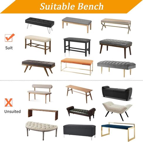 Waterproof Dining Bench Cover, Removable Bench Slipcover Washable Bench Seat Protector Cover for Living Room, Bedroom, Kitchen (Beige) in Kuwait