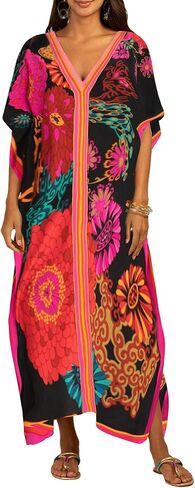 Bsubseach Kaftan Dresses for Women Plus Size Beach Cover Up Caftan Dress Swimsuit Coverup Summer Outfits Royal Blue in Saudi Arabia