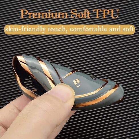 غطاء مفتاح FOB لـ Chevy GMC مع سلسلة المفاتيح ، Tahoe Suburban Expurban Traverse Yukon Denali Terrain Buick Enclude Premium Soft TPU (6 أزرار عاجية) in Kuwait