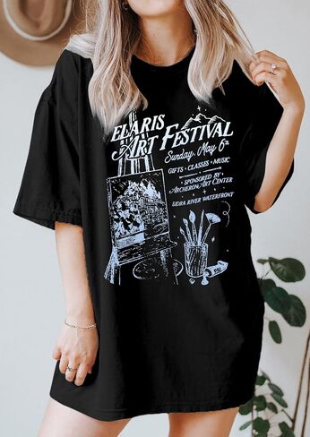Acotar Night Court T Shirt Women Velaris City of Starlight Tshirt Night Court Tee Teake Eversial Serves Short in Kuwait