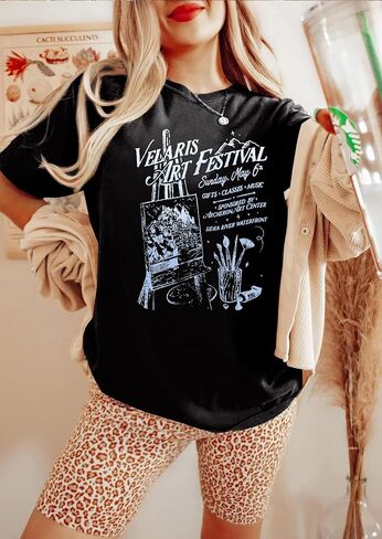 Acotar Night Court T Shirt Women Velaris City of Starlight Tshirt Night Court Tee Teake Eversial Serves Short in Kuwait