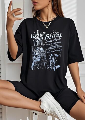 Acotar Night Court T Shirt Women Velaris City of Starlight Tshirt Night Court Tee Teake Eversial Serves Short in Kuwait
