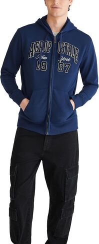 AEROPOSTALE Men's Aero Logo Full Zip Hoodie-Arch in Kuwait