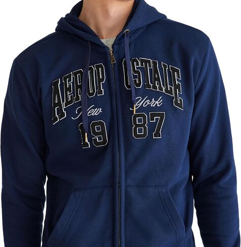AEROPOSTALE Men's Aero Logo Full Zip Hoodie-Arch in Kuwait