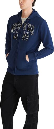 AEROPOSTALE Men's Aero Logo Full Zip Hoodie-Arch in Kuwait