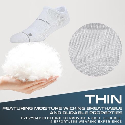 Coolmax No Show Socks 5 Pairs Performance Cooling Compression Running Athletic Thin Breathable Anti Blister Ankle Socks in Saudi Arabia