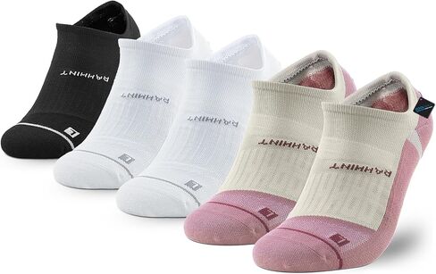 Coolmax No Show Socks 5 Pairs Performance Cooling Compression Running Athletic Thin Breathable Anti Blister Ankle Socks in Saudi Arabia