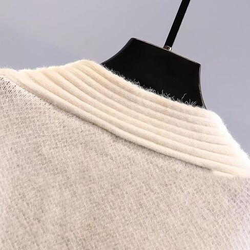 Lazutom Womens Fall Fall لطيف التطريز كرتون بطة كابل متماسكة سترة سترة سترة أسفل معطف الصوف المزيج in Kuwait