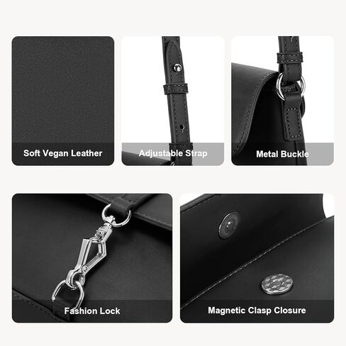 BOSTANTEN Small Purses for Women Trendy Leather Shoulder Bag with Adjustable Strap in Kuwait