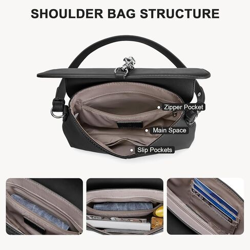 BOSTANTEN Small Purses for Women Trendy Leather Shoulder Bag with Adjustable Strap in Kuwait