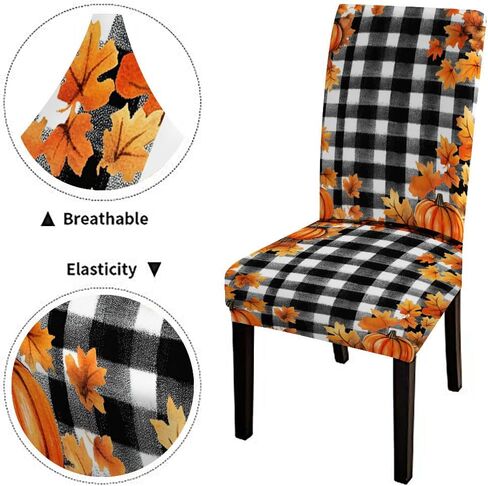 أغطية كراسي لكراسي الطعام مجموعة من 4 أغطية كرسي بوهو عرقية جنوب غرب برتقالي أزرق قابل للغسل من ألياف لدنة للمطبخ بارسونز واقي مقعد قابل للإزالة للمنزل أو الحفلات in Kuwait