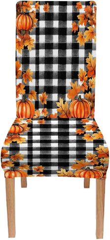 أغطية كراسي لكراسي الطعام مجموعة من 4 أغطية كرسي بوهو عرقية جنوب غرب برتقالي أزرق قابل للغسل من ألياف لدنة للمطبخ بارسونز واقي مقعد قابل للإزالة للمنزل أو الحفلات in Kuwait