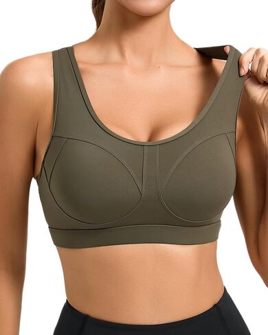 RUNNING GIRL Sports Bras for Women High Support Moulded Cup High Impact Sports Bras Racerback Workout Running Yoga Bra in Kuwait