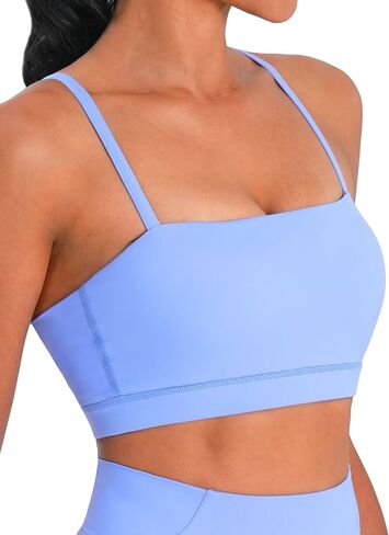 Sunzel Womens Sports Bra Basty Soft Lovable Artraps Packed Yoga Bra Scoop Neck Wireles in Kuwait