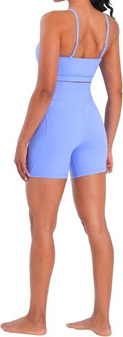 Sunzel Womens Sports Bra Basty Soft Lovable Artraps Packed Yoga Bra Scoop Neck Wireles in Kuwait