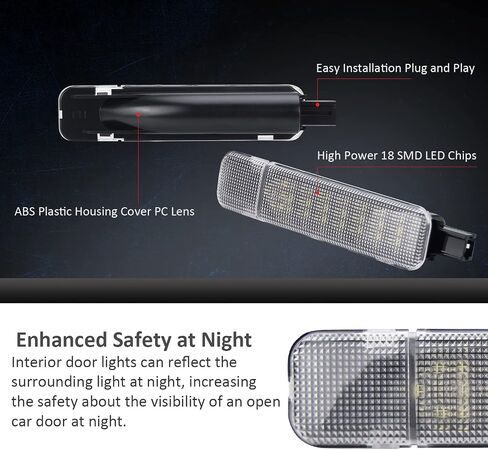 Bestview LED DOOR PANCE LIGHT - LIGHT - INTORIOR COMMATE DOOR Light متوافق مع 1995-2006 Tahoe Yukon | 1997-2006 Chevy Silverado GMC Sierra 1500 2500 3500 | Avalanche Suburban Escalade ، 2 عبوة in Kuwait