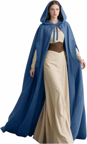 L'VOW Arm Holes Renaissance Cloak with Hood Medieval Women Hooded Cape for Halloween Cosplay in Saudi Arabia