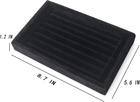 Ring Holder Display Tray Jewelry Organizer تقف لشراء أقراط بيع الحلقات (أسود) in Kuwait