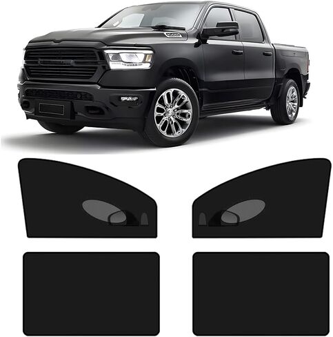 [2025] XL Truck Car Window Screens Shades for Large SUV Pickup 4 Pcs Car Bug Mosquito Net Camping Protector Elastic Mesh Netting Front Rear Side Window Kids Babies(Extra Large) in Kuwait