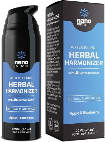 Herbal Harmonizer with CleanCurcumin(TM) - Multi Botanical Antioxidants Supplement - Water Soluble - Nano Curcumin - Holistic Wellness Defender - Healthy Drink Mix (4 fl.oz, Apple and Blueberry) in Saudi Arabia