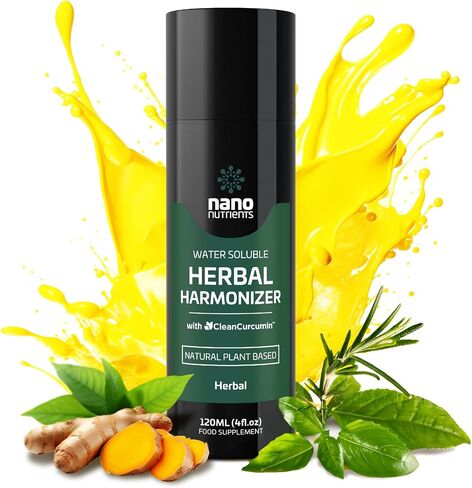 Herbal Harmonizer with CleanCurcumin(TM) - Multi Botanical Antioxidants Supplement - Water Soluble - Nano Curcumin - Holistic Wellness Defender - Healthy Drink Mix (4 fl.oz, Apple and Blueberry) in Saudi Arabia