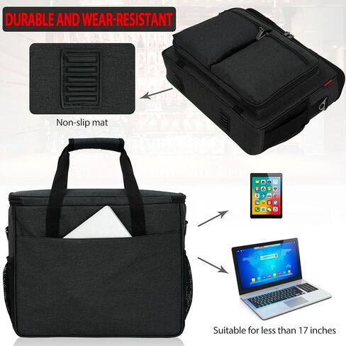 Bartender Kit Travel Bag for Cocktail Shaker Set, Portable Carrying Bag With Compartments for Wine Bottles, for Travel Home Indoor Outdoor Party (Without Tools) in Saudi Arabia