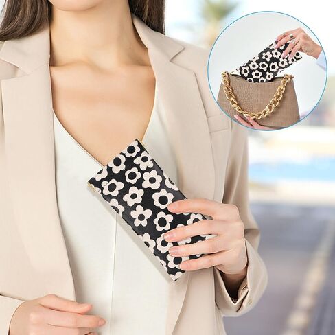Sightor Sunglass Case, 2 PCS Soft Glasses Pouch Cute Sunglasses Organizer Portable Squeeze Top Leather Eyeglass Case in Saudi Arabia