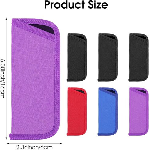 Sibba Slip in Eyeglasses Cases 6 pcs نظارات واقية من الناعم الناعم من النسيج مربع إكسسوارات النظارات النظارات in Saudi Arabia