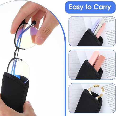 Sibba Slip in Eyeglasses Cases 6 pcs نظارات واقية من الناعم الناعم من النسيج مربع إكسسوارات النظارات النظارات in Saudi Arabia