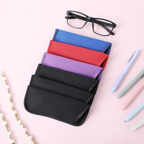 Sibba Slip in Eyeglasses Cases 6 pcs نظارات واقية من الناعم الناعم من النسيج مربع إكسسوارات النظارات النظارات in Saudi Arabia