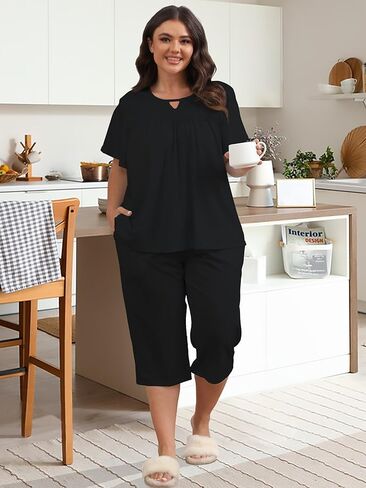 حرارة الحرارة بالإضافة إلى مجموعات بيجامات الحجم للنساء 2 قطعة ناعمة ملابس ناع in Kuwait