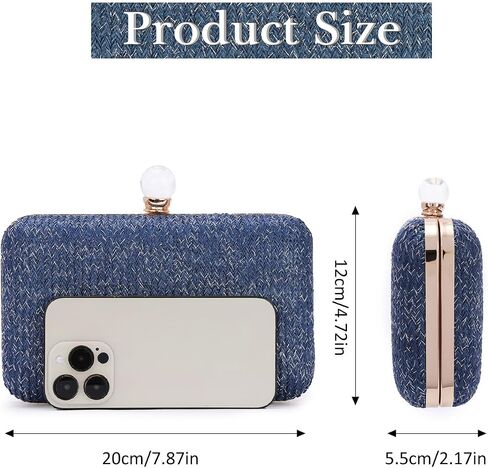 Emprier Straw Clutch Purse for Women Raffia Crossbody Handbags Summer Woven Purses Envelope Handbag in Saudi Arabia