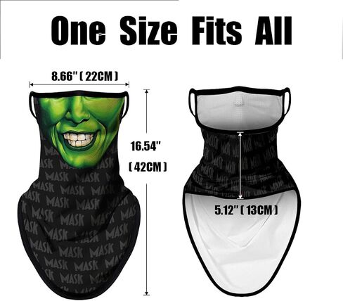 M-YOUNG Ear Loops Neck Gaiter Face Mask Covering Bandanas for Men Women Summer UV Face Scarf Mask Cover Facemask Balaclava in Kuwait