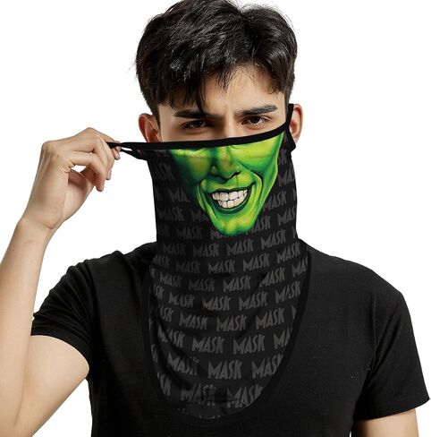 M-YOUNG Ear Loops Neck Gaiter Face Mask Covering Bandanas for Men Women Summer UV Face Scarf Mask Cover Facemask Balaclava in Kuwait