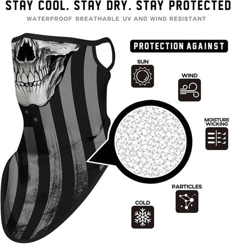 M-young حلقات أذن العنق مقنن الوجه تغطي عصابات للرجال للنساء صيف الأشعة فوق البنفسجية للأشعة فوق الوشاح غطاء القناع الوجه بالاكلافا in Kuwait