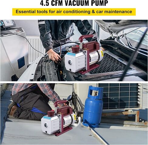 Bestauto Vacuum Pump 4.5CFM Vacuum Pump HVAC Single-Stage Rotary Vane Vacuum Pump 1/3HP 5PA Ultimate Air Conditioning Refrigerant Vacuum Pump in Kuwait