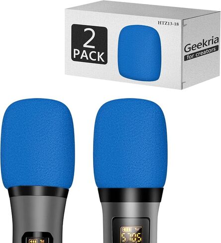 Geekria for Creators Foam Windscreen for 1.6'' Diameter Microphones, Antipop Foam Cover, Mic Wind Cover, Sponge Foam Filter Compatible with Bietrun WXM09, WXM21 (Orange / 2 Pack) in Saudi Arabia