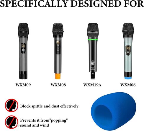 Geekria for Creators Foam Windscreen for 1.6'' Diameter Microphones, Antipop Foam Cover, Mic Wind Cover, Sponge Foam Filter Compatible with Bietrun WXM09, WXM21 (Orange / 2 Pack) in Saudi Arabia