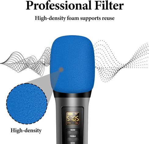 Geekria for Creators Foam Windscreen for 1.6'' Diameter Microphones, Antipop Foam Cover, Mic Wind Cover, Sponge Foam Filter Compatible with Bietrun WXM09, WXM21 (Orange / 2 Pack) in Saudi Arabia