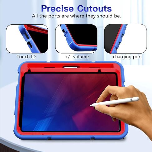 Grifobes Case for iPad mini 7th 2024 (A17 Pro) / Mini 6th Generation 2021 8.3", Heavy Duty Shockproof Cover with Pencil Holder Stand, for i Pad Mini 7/6 Gen 8.3 inch Case (Red+Blue) in Saudi Arabia